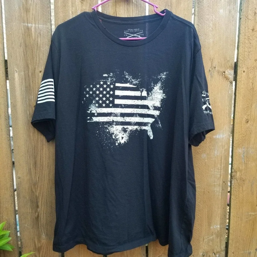 Grunt style 3XL America USA flag black - Picture 1 of 6
